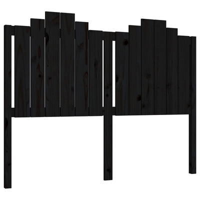 Sängynpääty musta 146x4x110 cm täysi mänty