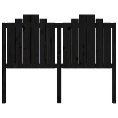 Sängynpääty musta 146x4x110 cm täysi mänty