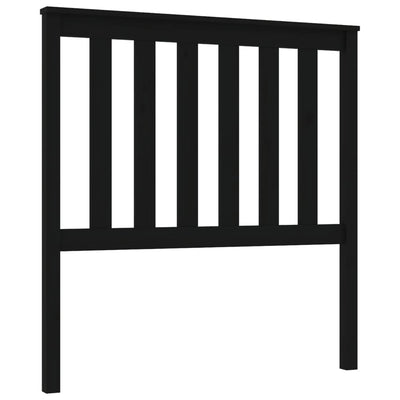 Sängynpääty musta 96x6x101 cm täysi mänty