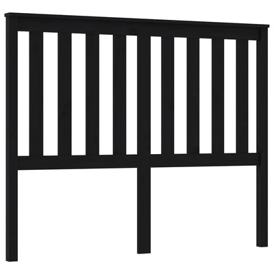 Sängynpääty musta 126x6x101 cm täysi mänty