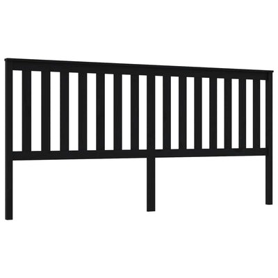 Sängynpääty musta 206x6x101 cm täysi mänty