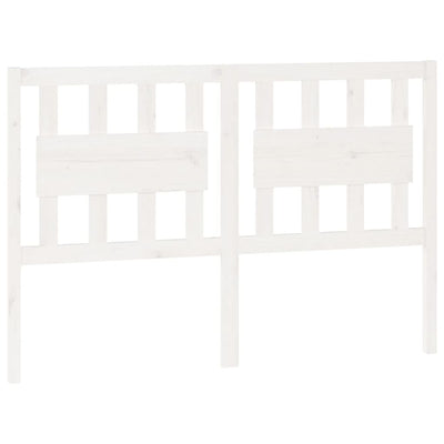 Sängynpääty valkoinen 125,5x4x100 cm täysi mänty