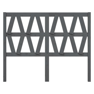Sängynpääty harmaa 126x4x100 cm täysi mänty