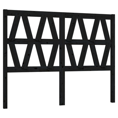 Sängynpääty musta 166x4x100 cm täysi mänty