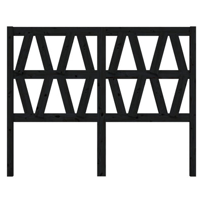 Sängynpääty musta 166x4x100 cm täysi mänty