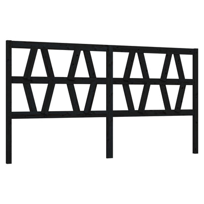 Sängynpääty musta 206x4x100 cm täysi mänty