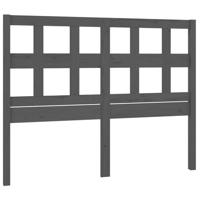 Sängynpääty harmaa 155,5x4x100 cm täysi mänty