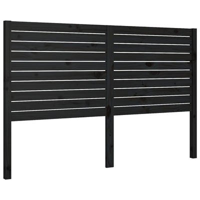 Sängynpääty musta 126x4x100 cm täysi mänty