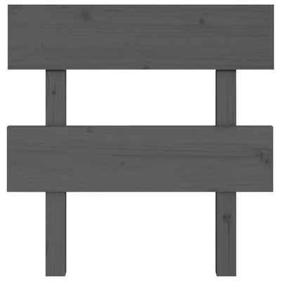 Sängynpääty harmaa 93,5x3x81 cm täysi mänty