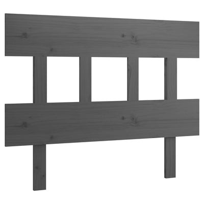 Sängynpääty harmaa 93,5x3x81 cm täysi mänty