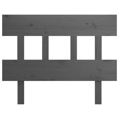 Sängynpääty harmaa 93,5x3x81 cm täysi mänty