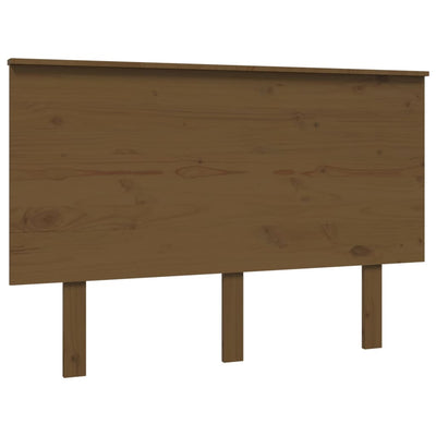 Sängynpääty hunajanruskea 124x6x82,5 cm täysi mänty