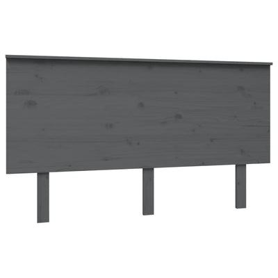 Sängynpääty harmaa 144x6x82,5 cm täysi mänty