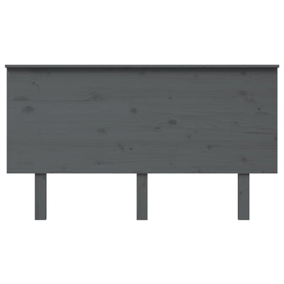 Sängynpääty harmaa 144x6x82,5 cm täysi mänty