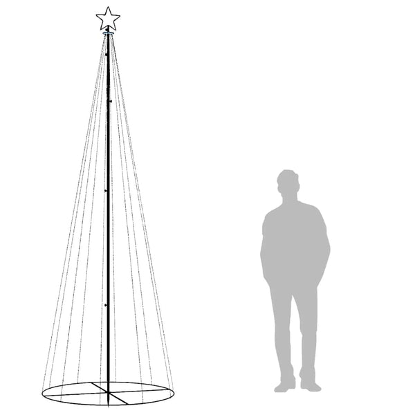 Kartio joulukuusi 310 värikästä LED-valoa 100x300 cm