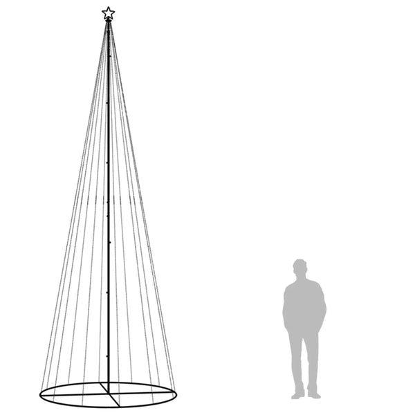 Kartio joulukuusi 732 värikästä LED-valoa 160x500 cm
