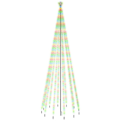 Moniväristä joulukuusi piikillä Armiana 500cm (732 led-valoa)