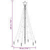 Joulukuusi piikillä 200 kylmän valkoista LED-valoa 180 cm