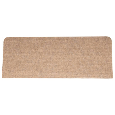 Itsekiinnittyvät porrasmatot 15 kpl 65x24,5x3,5 cm beige