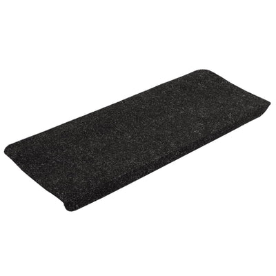 Itsekiinnittyvät porrasmatot 15 kpl 65x24,5x3,5 cm antrasiitti