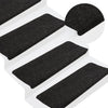 Itsekiinnittyvät porrasmatot 15 kpl 65x24,5x3,5 cm antrasiitti