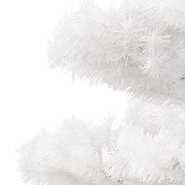 Valkoinen pyörrejoulukuusi ruukulla esivalaistu Mada 120cm (pvc)
