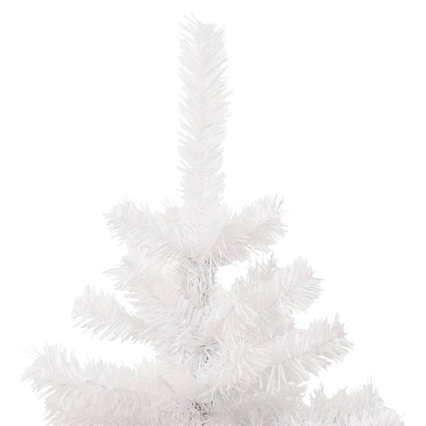 Valkoinen tekojoulukuusi telineellä esivalaistu Mada 180cm (pvc)