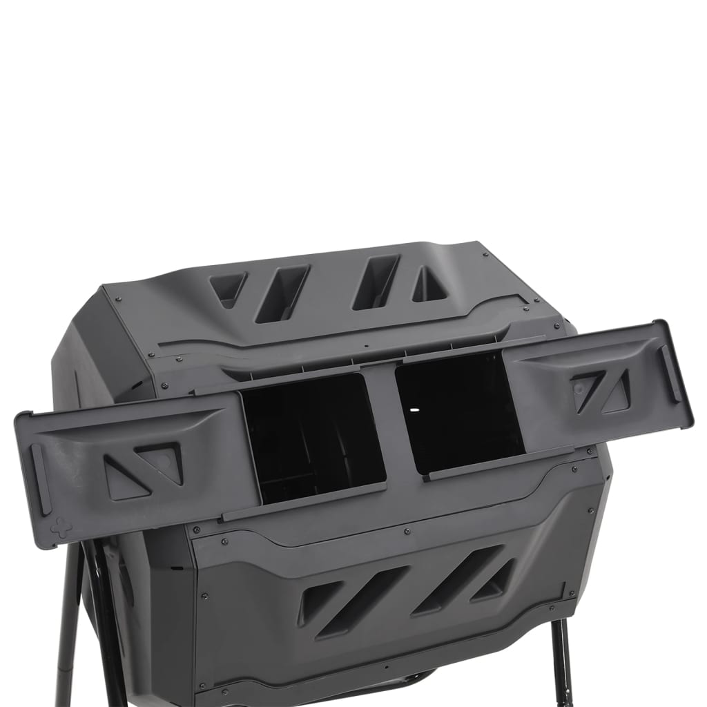 Musta puutarhakompostiroskis Erle 73x64x95cm (160 l)