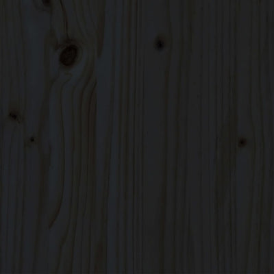 Sängynrunko musta täysi mänty 200 x 200 cm