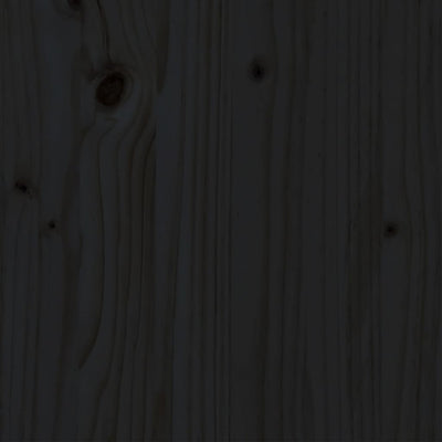 Sängynrunko musta täysi mänty 200 x 200 cm