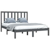 Sängynrunko harmaa täysi mänty 120x190 cm Small Double