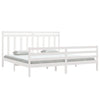 Valkoinen sängynrunko Alesina 200x200cm (puu)