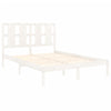 Valkoinen sängynrunko Tiganu 140x190cm (mänty)
