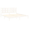 Valkoinen sängynrunko Tiganu 200x200cm (mänty)