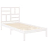 Valkoinen sängynrunko Marigena 90x190cm (puu single)