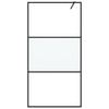 Walk-in suihkuseinäke musta 100x195 cm puolihuurrettu ESG-lasi