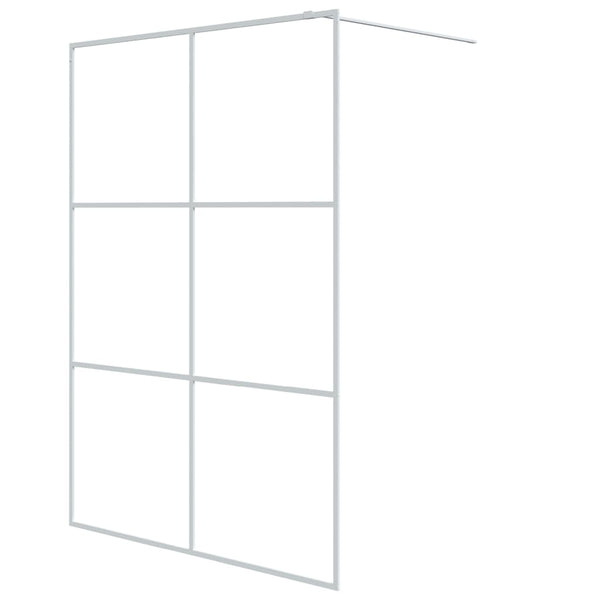 Walk-in suihkuseinäke valkoinen 140x195 cm kirkas ESG-lasi