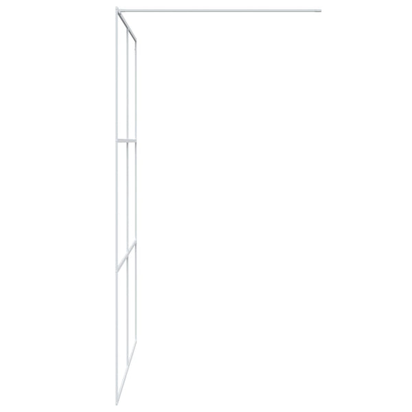Walk-in suihkuseinäke valkoinen 140x195 cm kirkas ESG-lasi