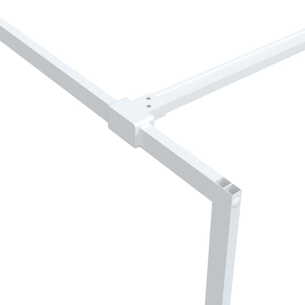 Walk-in suihkuseinäke valkoinen 140x195 cm kirkas ESG-lasi