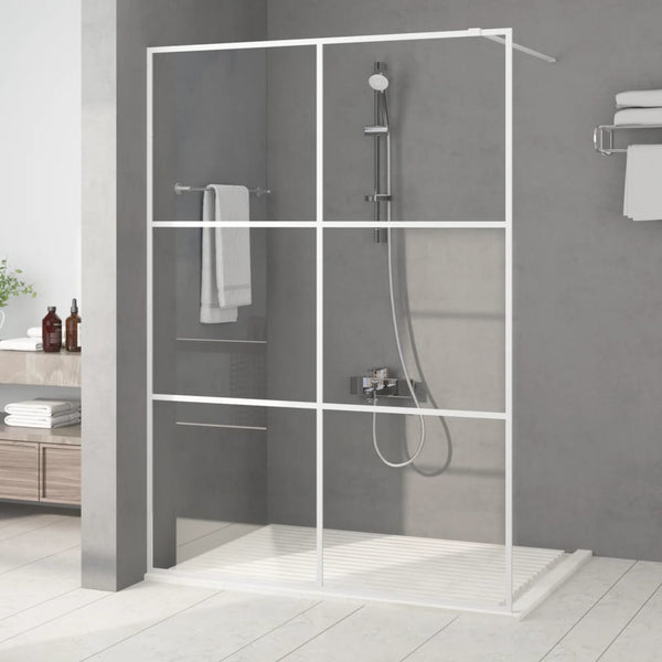 Walk-in suihkuseinäke valkoinen 140x195 cm kirkas ESG-lasi
