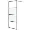 Walk-in suihkuseinäke musta 80x195 cm puolihuurrettu ESG-lasi
