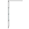 Walk-in suihkuseinäke musta 80x195 cm puolihuurrettu ESG-lasi