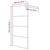 Walk-in suihkuseinäke musta 100x195 cm puolihuurrettu ESG-lasi