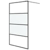 Walk-in suihkuseinäke musta 115x195 cm puolihuurrettu ESG-lasi