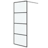 Walk-in suihkuseinäke musta 80x195 cm huurrettu ESG-lasi