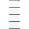 Walk-in suihkuseinäke musta 80x195 cm huurrettu ESG-lasi
