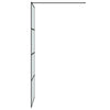 Walk-in suihkuseinäke musta 80x195 cm huurrettu ESG-lasi