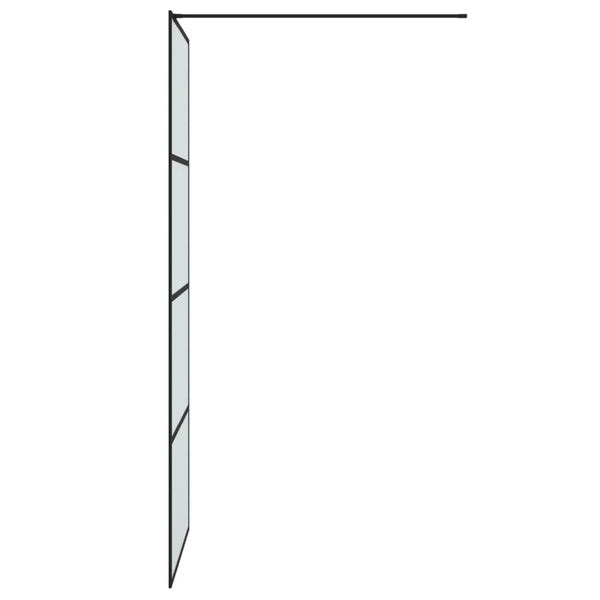 Walk-in suihkuseinäke musta 80x195 cm huurrettu ESG-lasi