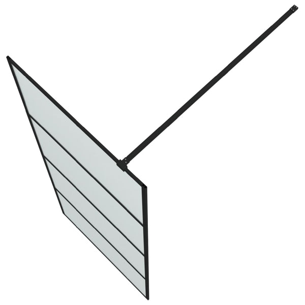 Walk-in suihkuseinäke musta 80x195 cm huurrettu ESG-lasi