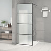 Walk-in suihkuseinäke musta 80x195 cm huurrettu ESG-lasi
